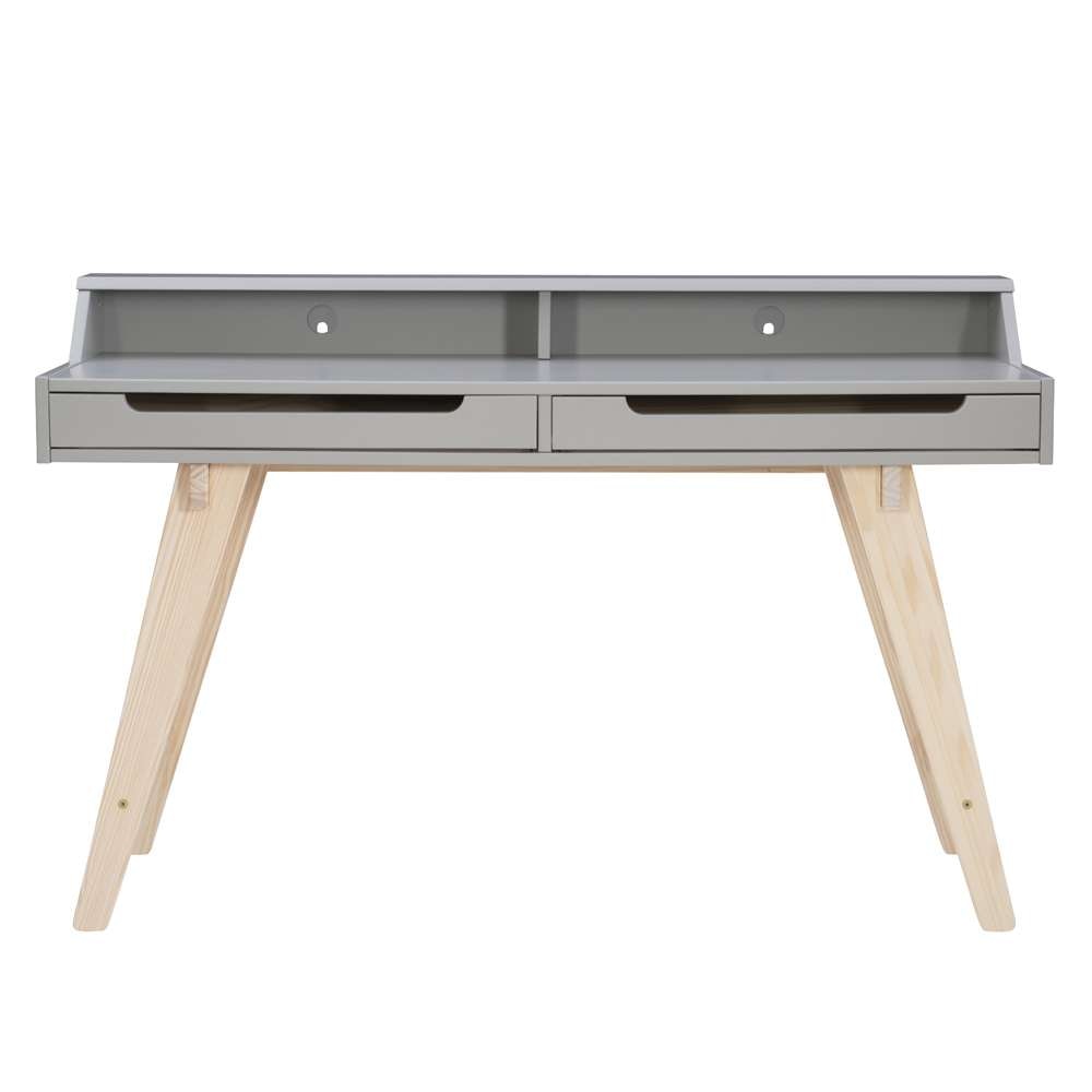 Linon Home Decor - Shivley Two Drawer Desk Grey - DK108GRY01U veiw 2