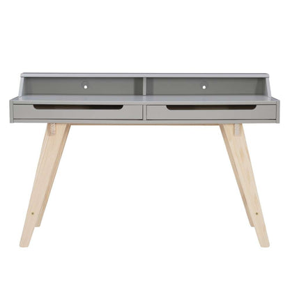 Linon Home Decor - Shivley Two Drawer Desk Grey - DK108GRY01U veiw 2