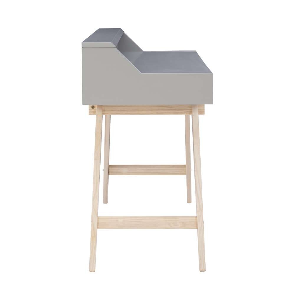 Linon Home Decor - Shivley Two Drawer Desk Grey - DK108GRY01U veiw 3