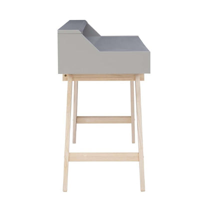 Linon Home Decor - Shivley Two Drawer Desk Grey - DK108GRY01U veiw 3