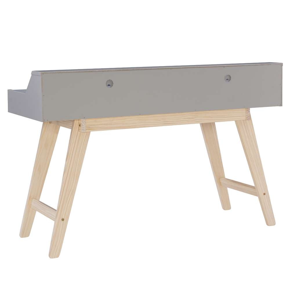 Linon Home Decor - Shivley Two Drawer Desk Grey - DK108GRY01U veiw 4