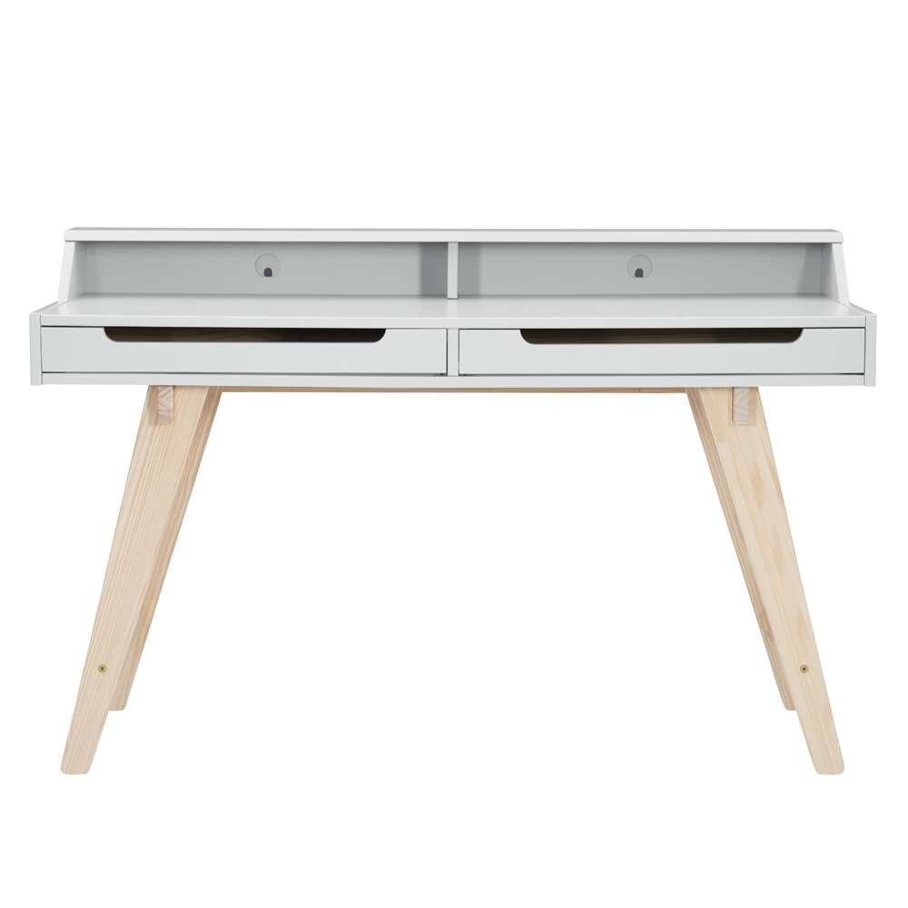 Linon Home Decor - Shivley Two Drawer Desk White - DK108WHT01U veiw 2