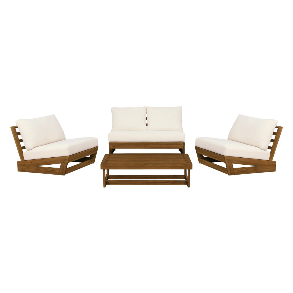 Linon Home Decor - Silbury Outdoor White 4 Piece Set - ODNH12TKWHT04U view 2