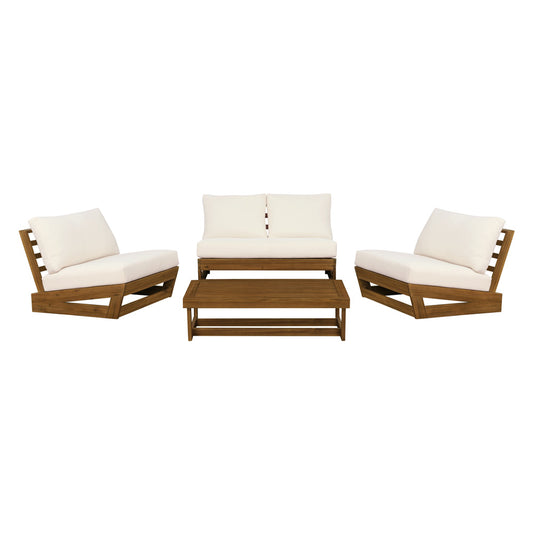 Linon Home Decor - Silbury Outdoor White 4 Piece Set - ODNH12TKWHT04U view 2
