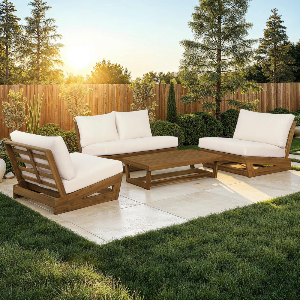 Linon Home Decor - Silbury Outdoor White 4 Piece Set - ODNH12TKWHT04U view 5
