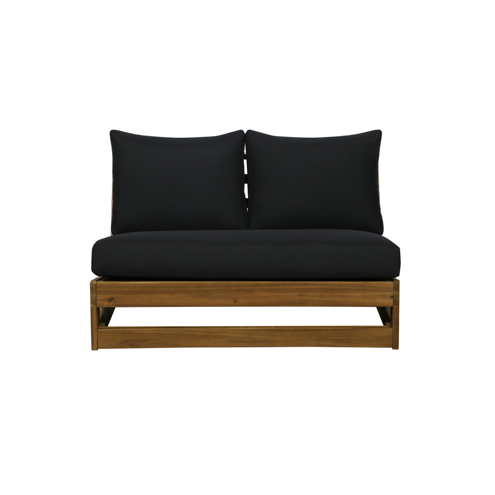 Linon Home Decor - Silbury Outdor Natural Black Bench - ODNH12TKBBNCH01U view 1
