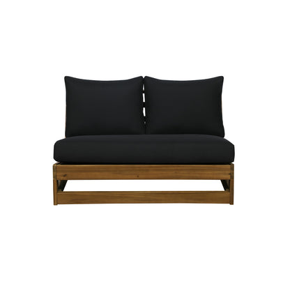 Linon Home Decor - Silbury Outdor Natural Black Bench - ODNH12TKBBNCH01U view 1