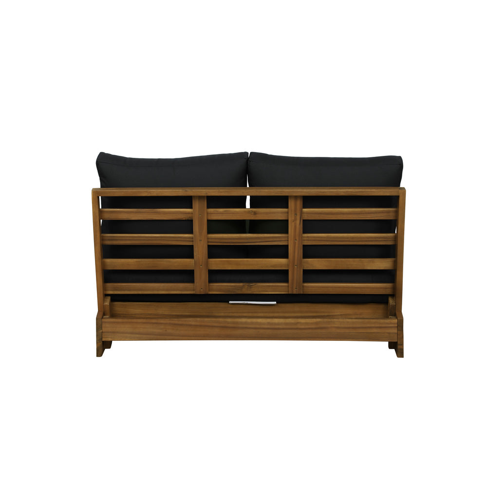 Linon Home Decor - Silbury Outdor Natural Black Bench - ODNH12TKBBNCH01U view 3