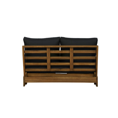 Linon Home Decor - Silbury Outdor Natural Black Bench - ODNH12TKBBNCH01U view 3