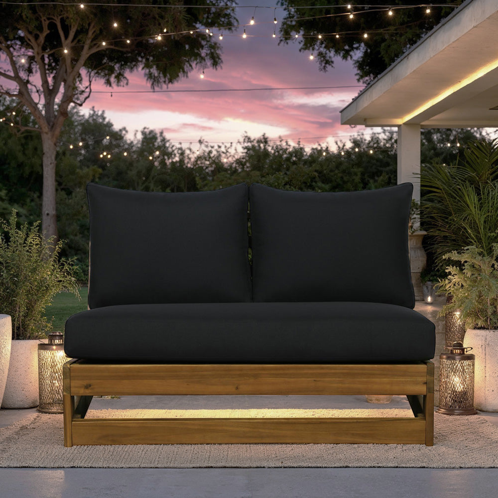 Linon Home Decor - Silbury Outdor Natural Black Bench - ODNH12TKBBNCH01U view 6