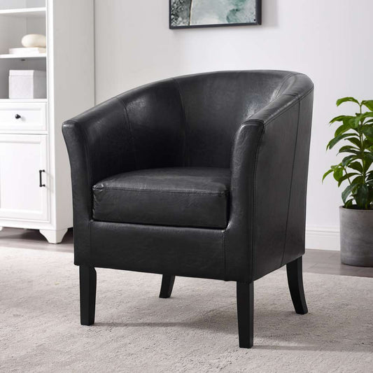 Linon Home Decor - Simon Black Club Chair - 36077BLK-01-AS-U veiw 1