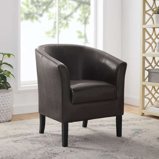 Linon Home Decor - Simon Brown Club Chair - 36077BRN-01-AS-U veiw 1