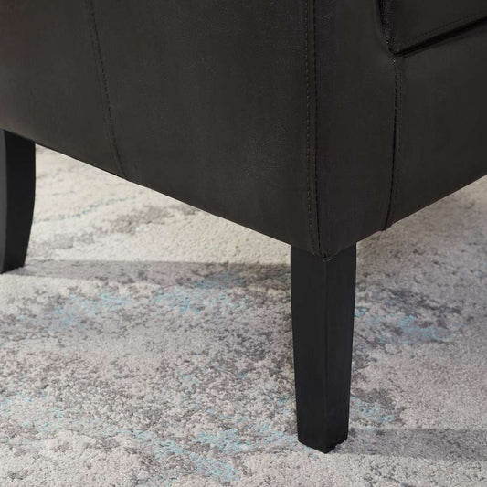 Linon Home Decor - Simon Brown Club Chair - 36077BRN-01-AS-U veiw 2