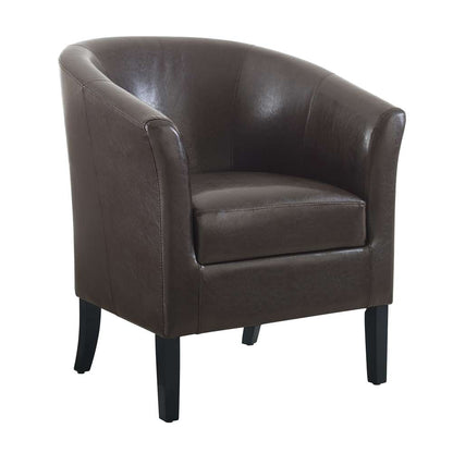 Linon Home Decor - Simon Brown Club Chair - 36077BRN-01-AS-U veiw 3