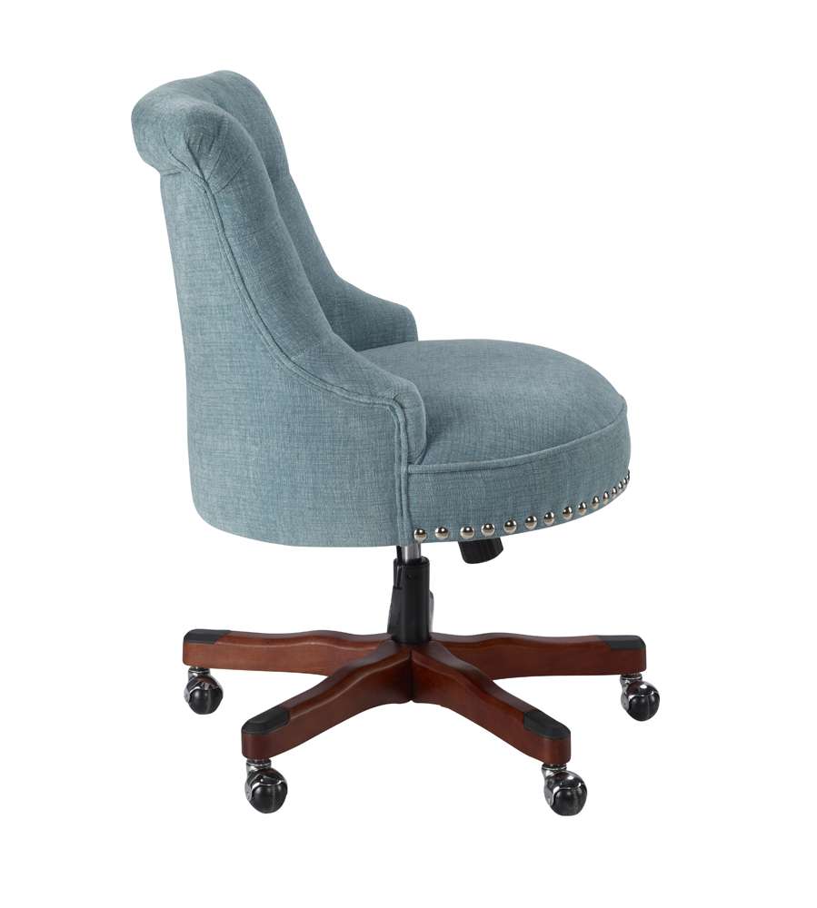 Linon Home Decor - Sinclair Office Chair, Aqua - 178403AQUA01U veiw 4