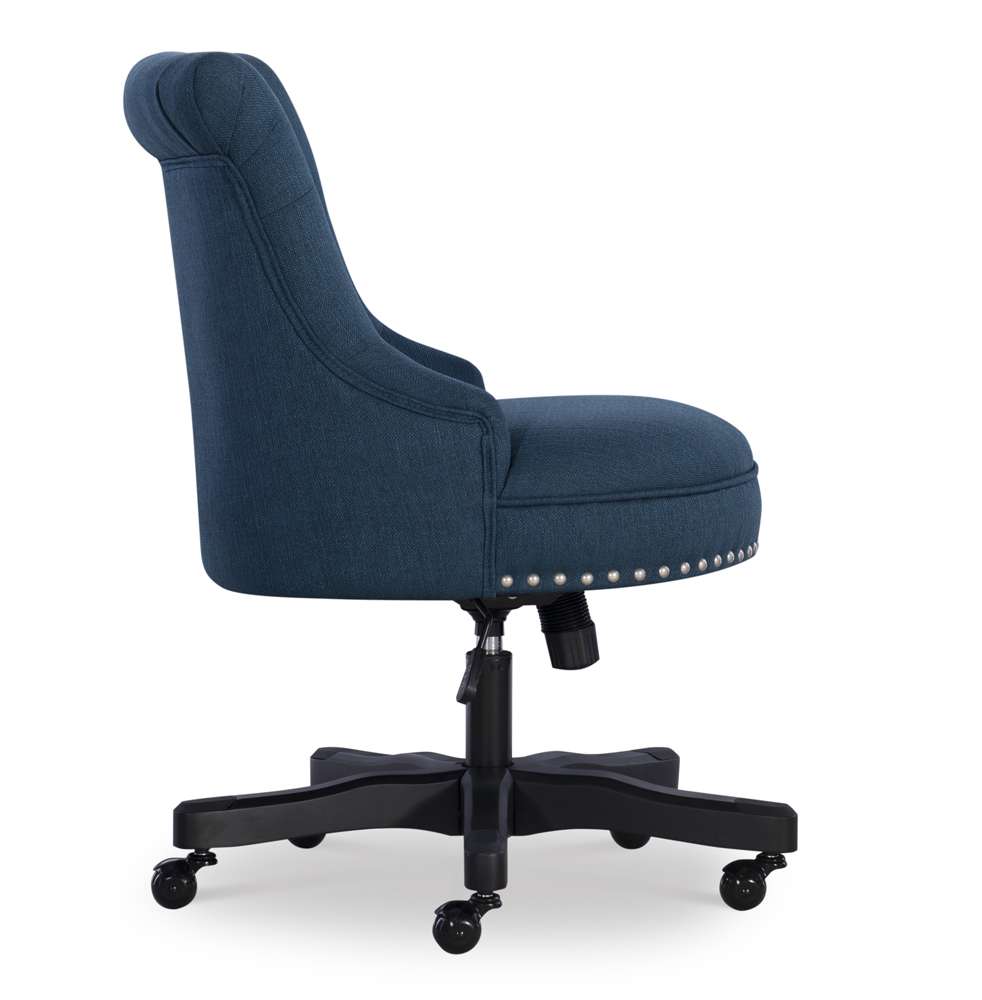Linon Home Decor - Sinclair Office Chair, Azure Blue  - OC074BLU01 veiw 3