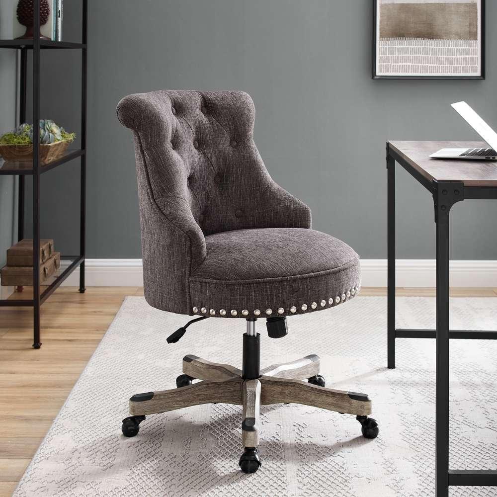 Linon Home Decor - Sinclair Office Chair, Charcoal Gray - 178403CHAR01U veiw 1