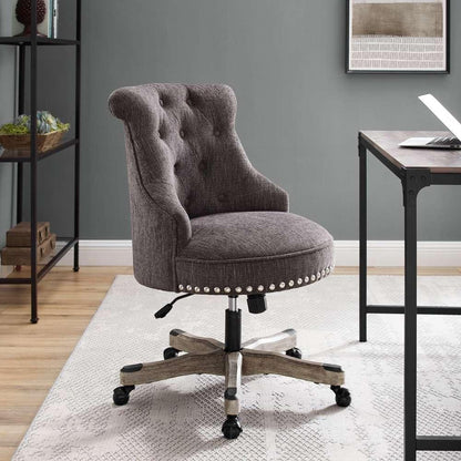 Linon Home Decor - Sinclair Office Chair, Charcoal Gray - 178403CHAR01U veiw 1