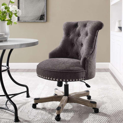 Linon Home Decor - Sinclair Office Chair, Charcoal Gray - 178403CHAR01U veiw 3