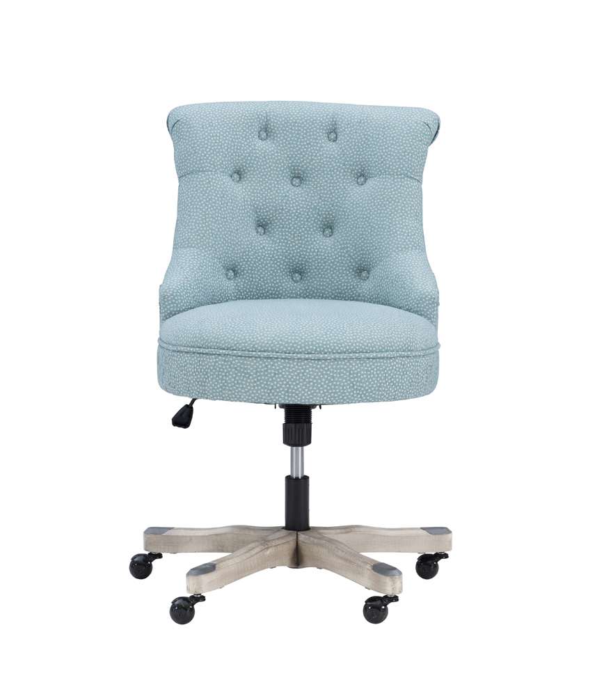 Linon Home Decor - Sinclair Office Chair, Light Blue - 178403LTBLU01U veiw 3