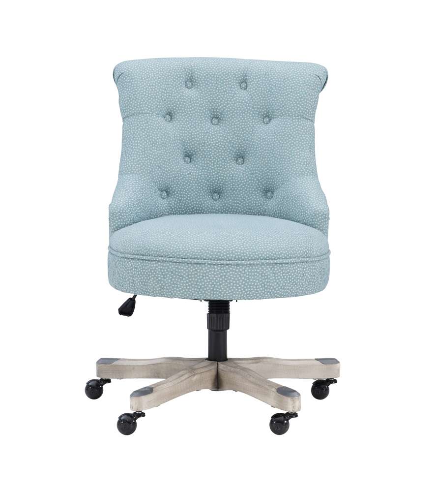 Linon Home Decor - Sinclair Office Chair, Light Blue - 178403LTBLU01U veiw 4