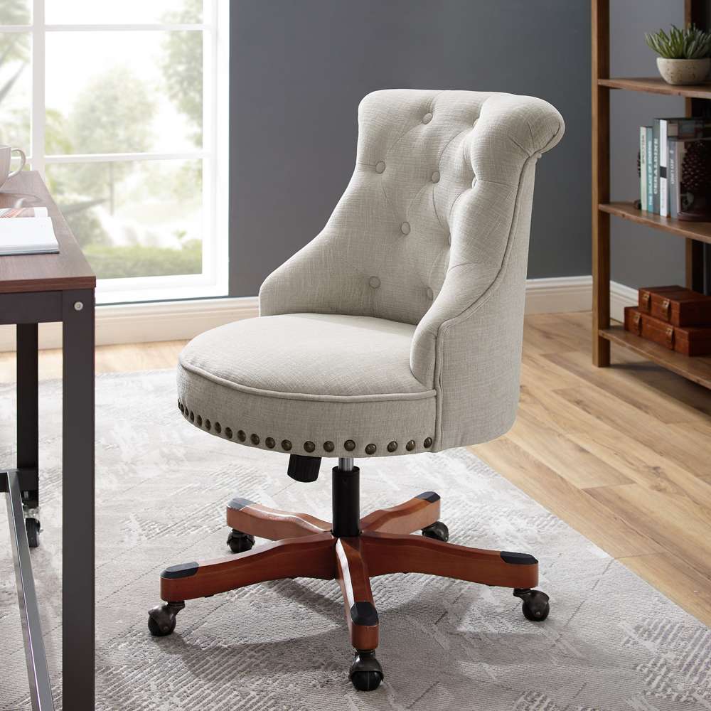 Linon Home Decor - Sinclair Office Chair, Natural - 178403NAT01U veiw 1