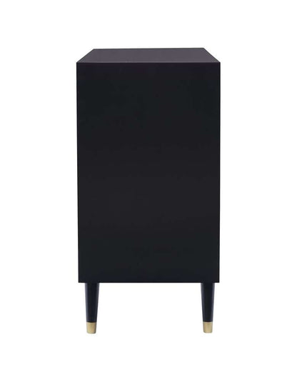 Linon Home Decor - Six Drawer Geo Texture Dresser Black - BD64BLK01AS veiw 3