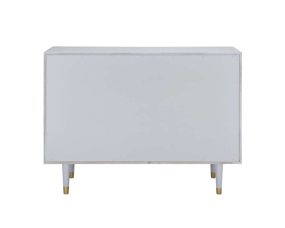 Linon Home Decor - Six Drawer Geo Texture Dresser Grey - BD65GRY01AS veiw 5