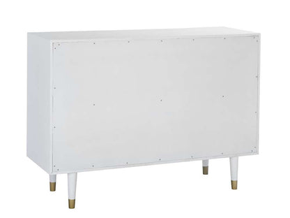 Linon Home Decor - Six Drawer Geo Texture Dresser White - BD54WHT01AS veiw 4