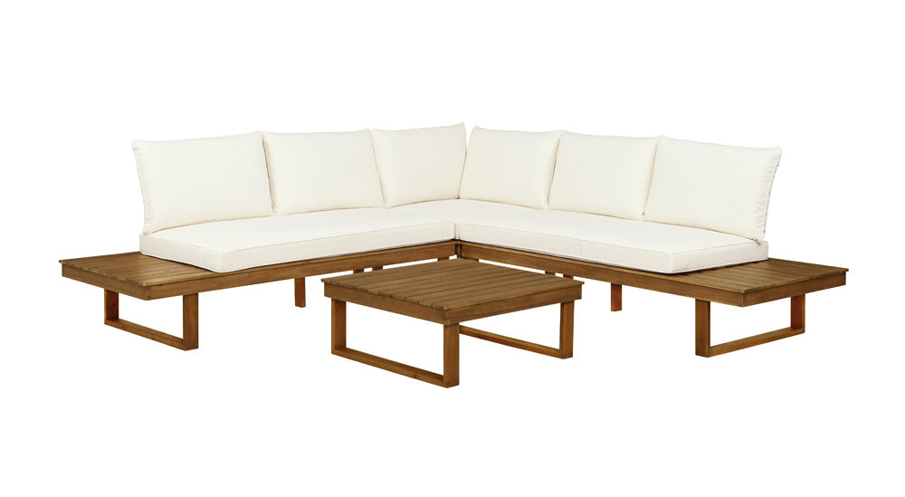 Linon Home Decor - Skypark Outdoor 4PC Lovseat Corner Table Set - ODNH11TK04ABCU view 1