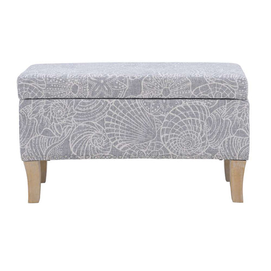 Linon Home Decor - Stephanie Upholstered Storage Ottoman, Stone - BH181STN01U veiw 2