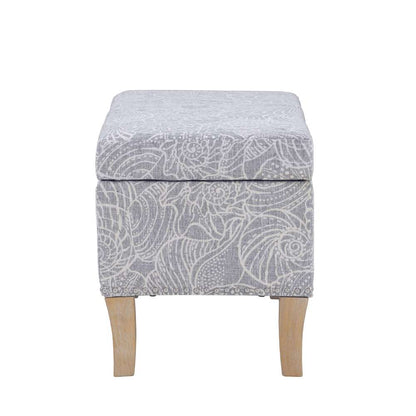 Linon Home Decor - Stephanie Upholstered Storage Ottoman, Stone - BH181STN01U veiw 3