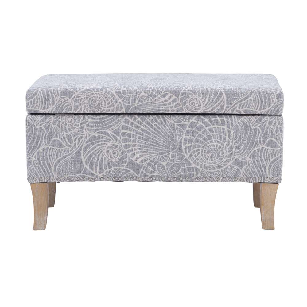 Linon Home Decor - Stephanie Upholstered Storage Ottoman, Stone - BH181STN01U veiw 5