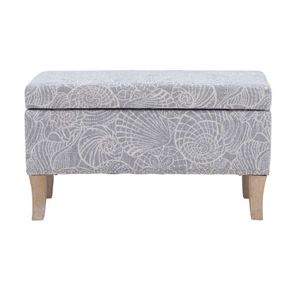 Linon Home Decor - Stephanie Upholstered Storage Ottoman, Stone - BH181STN01U veiw 5