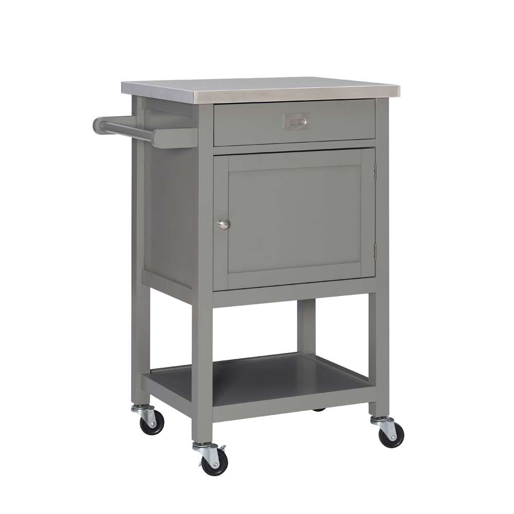 Linon Home Decor - Sydney Gray Apartment Cart - 464918GRY01U veiw 1