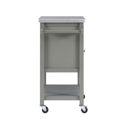 Linon Home Decor - Sydney Gray Apartment Cart - 464918GRY01U veiw 2