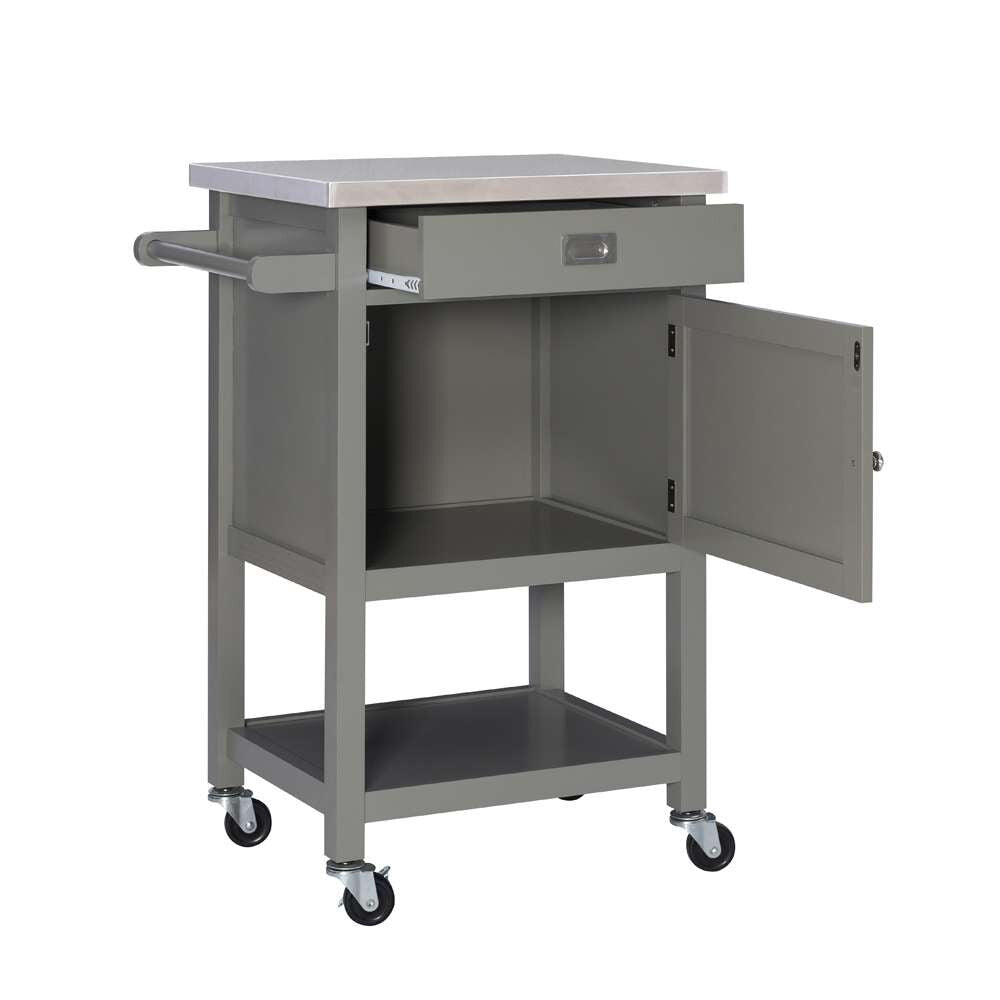 Linon Home Decor - Sydney Gray Apartment Cart - 464918GRY01U veiw 5