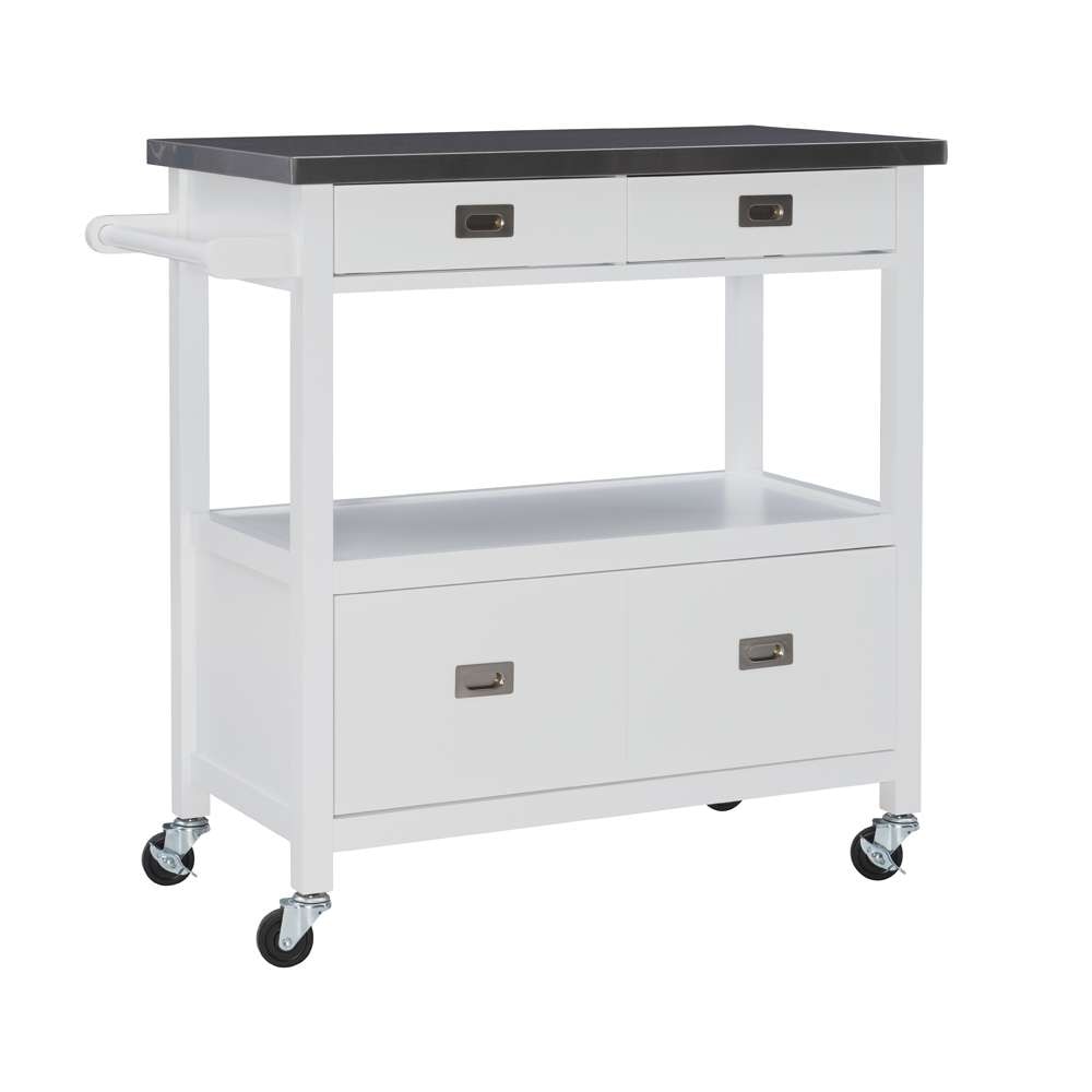 Linon Home Decor - Sydney Kitchen Cart White - KI106WHT01U veiw 1
