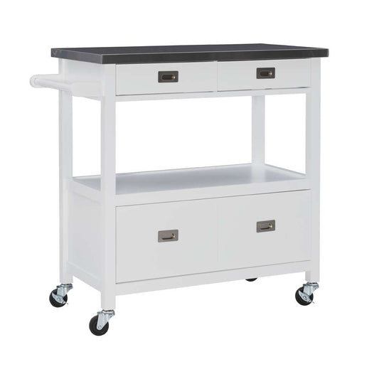 Linon Home Decor - Sydney Kitchen Cart White - KI106WHT01U veiw 1