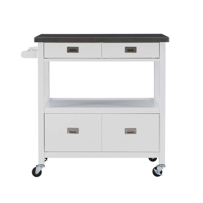 Linon Home Decor - Sydney Kitchen Cart White - KI106WHT01U veiw 2