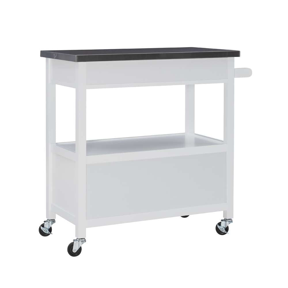 Linon Home Decor - Sydney Kitchen Cart White - KI106WHT01U veiw 4