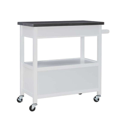 Linon Home Decor - Sydney Kitchen Cart White - KI106WHT01U veiw 4