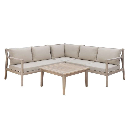 Linon Home Decor - Teagon 4Pc Sectional Beige - OD47BGE01U veiw 1