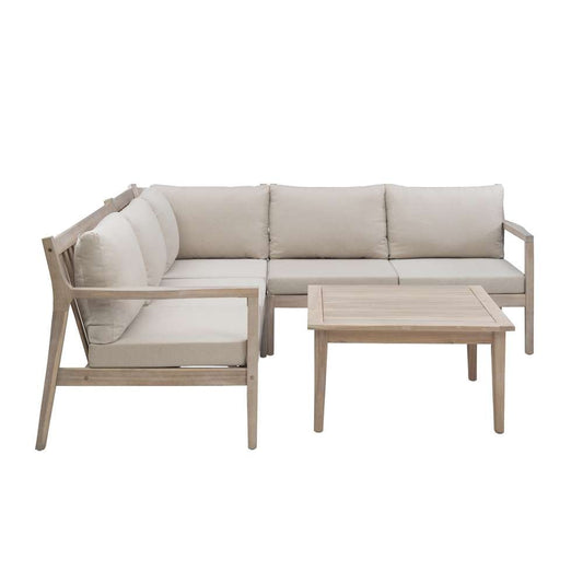 Linon Home Decor - Teagon 4Pc Sectional Beige - OD47BGE01U veiw 2