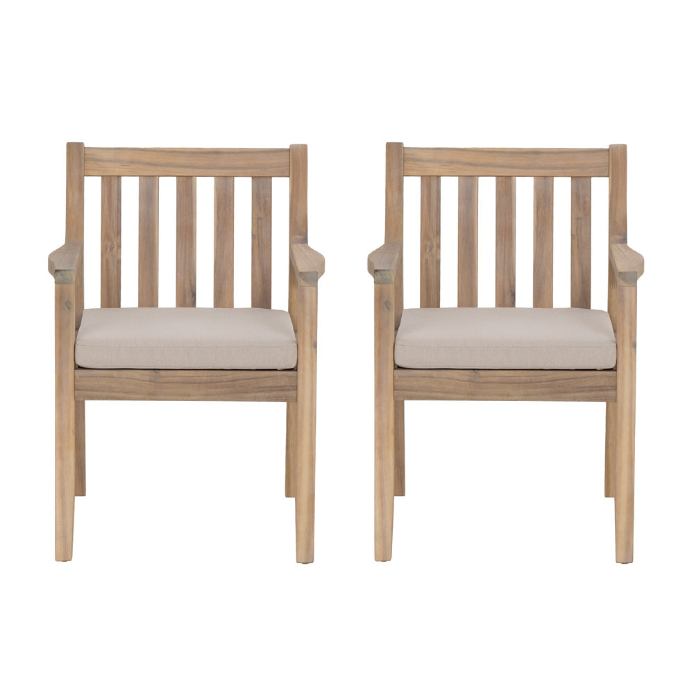Linon Home Decor - Teagon Armed Dining Chair Natural Set of 2 - OD68NATARMSC02U view 2