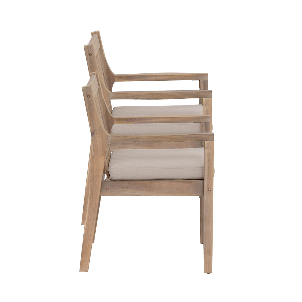 Linon Home Decor - Teagon Armed Dining Chair Natural Set of 2 - OD68NATARMSC02U view 3