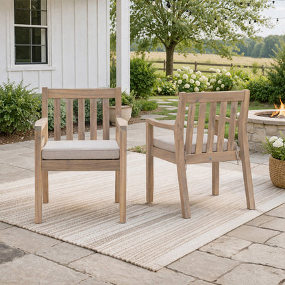 Linon Home Decor - Teagon Armed Dining Chair Natural Set of 2 - OD68NATARMSC02U view 7