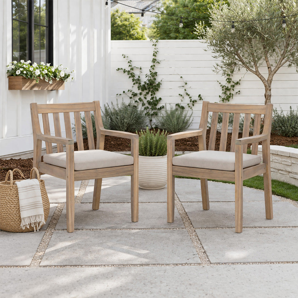Linon Home Decor - Teagon Armed Dining Chair Natural Set of 2 - OD68NATARMSC02U view 8