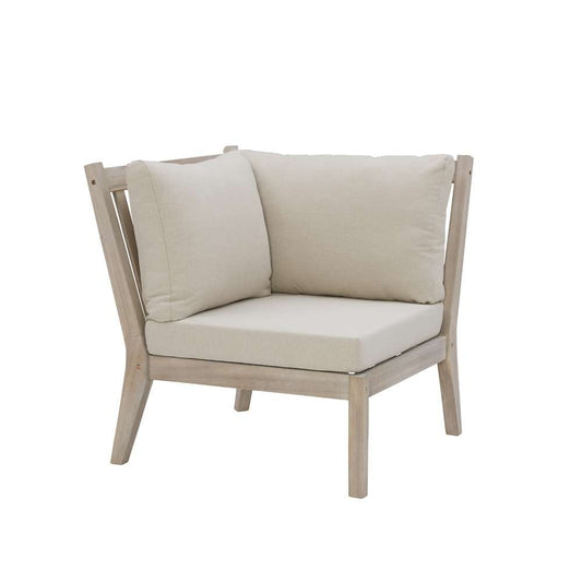 Linon Home Decor - Teagon Bge Nat Corner Chair - OD49BGE01U veiw 1