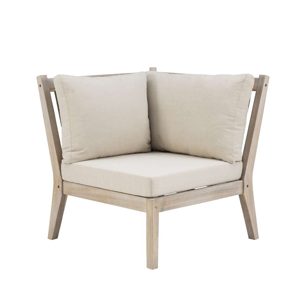 Linon Home Decor - Teagon Bge Nat Corner Chair - OD49BGE01U veiw 2